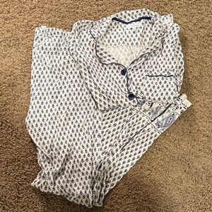 PJ Salvage Blue and White Pajama Set